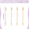 BENECREAT 12Pc Brass Chain Extender FIND-BC0013-75A-2