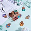 16Pcs 8 Styles Transparent Resin & Walnut Wood Pendants RESI-SZ0001-78-5