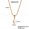 Simple and Elegant Natural Freshwater Pearl Potato Pendant Necklaces TT0391-4