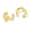 Brass Micro Pave Clear Cubic Zirconia Cuff Earrings for Women EJEW-I305-38G-2