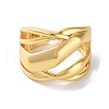 Brass Open Cuff Rings for Women RJEW-E292-18G-2