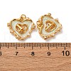 304 Stainless Steel Enamel Pendants STAS-U061-21G-01-3
