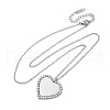 304 Stainless Steel Micro Pave Cubic Zirconia Pendant Necklaces for Women NJEW-Z065-08P-04-4