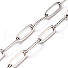 304 Stainless Steel Paperclip Chains Necklace NJEW-JN03593-02-2
