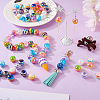44Pcs 11 Colors Stripe Resin Beads RESI-TA0001-75-7