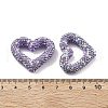 Heart Shape Polymer Clay Rhinestone Beads CLAY-NH0001-09B-08-3