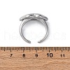 304 Stainless Steel Adjustable Open Cuff Rings RJEW-Q020-19P-5