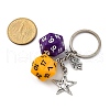 Dice Opaque Acrylic Pendant Keychain KEYC-JKC01198-01-3