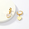 Vintage Stainless Steel Heart Hoop Earrings JU3003-2