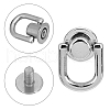 Gorgecraft 20 Sets Alloy D Ring Head Screwback Button PURS-GF0001-02P-4