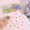 SOFPLATE 250pcs 5 Colors Transparent Electroplate Glass with Imitation Jade Glass Beads Strands EGLA-SP0001-06-3