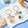 Alloy Enamel & Rhineston & Plastic Keychain KEYC-YW00076-01-4