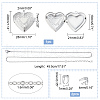 DICOSMETIC Heart Pendant Necklace DIY Making Kit DIY-DC0001-19-4