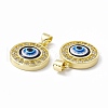 Rack Plating Brass Micro Pave Clear Cubic Zirconia Pendants ZIRC-C041-33G-3