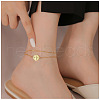 Stainless Steel Charm Anklets for Women WG18C2B-62-1