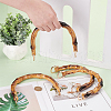   4Pcs 2 Styles Arch Plastic Imitation Bamboo Shank Bag Handles DIY-PH0022-31-3