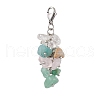 Natural Rose Quartz & Prehnite & Labradorite & Apatite Chip Beads Pendant Decorations HJEW-JM02124-03-1