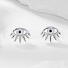 Elegant Minimalist S925 Sterling Silver Eye Stud Earrings MT5259-2-1