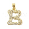 Brass Micro Pave Cubic Zirconia Pendants ZIRC-C012-01G-02-1