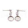 304 Stainless Steel Stud Earring Settings STAS-L226-019I-P-1