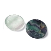 Natural Fluorite Carved Flat Round Figurines Statues for Home Desktop Decoration DJEW-A016-04-2