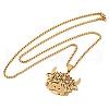 304 Stainless Steel Pendant Necklaces NJEW-C066-16G-2
