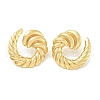 Texture Vortex 304 Stainless Steel Stud Earrings for Women EJEW-K278-35G-2