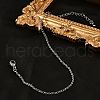 Brass Rolo Chain Bracelets for Women BJEW-G735-05P-2