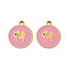 Ion Plating(IP) 316 Stainless Steel Enamel Pendants STAS-U014-61G-02-1
