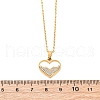201 Stainless Steel Crystal Rhinestone Pendant Necklaces for Women NJEW-F335-01G-01-3