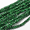 Faceted Rondelle Transparent Painted Glass Beads Strands DGLA-J001-C02-4mm-1
