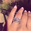 Fashionable Alloy Rhinestone Finger Rings FS-WG5016E-03-3