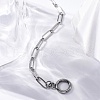 Tarnish Resistant 304 Stainless Steel Paperclip Chain Bracelets X-BJEW-JB04967-3