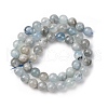 Natural Aquamarine Beads Strands G-P342-11-8mm-AB-02-5