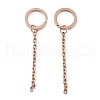 Ion Plating(IP) 304 Stainless Steel Split Key Ring Clasps STAS-L226-009A-RG-1