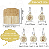 20Pcs 10 Style Round Wood Locking Stitch Markers TOOL-WH0057-004-2