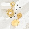 Fashion Stainless Steel Flower Dangle Stud Earrings HU8557-4