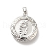 Rack Plating Brass Locket Pendants KK-I688-01P-1