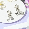 Alloy Airplane Pendant Decorations HJEW-YW00011-01-4