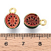 Fruit Alloy Enamel Charms ENAM-N062-06F-3