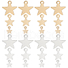 Beebeecraft 120Pcs 6 Styles Brass Charms KK-BBC0007-83-1