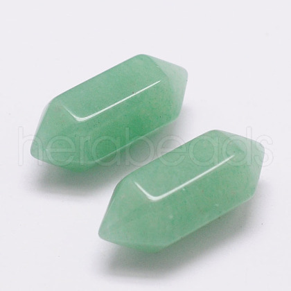 Mother's Day Gifts Faceted No Hole Natural Green Aventurine Healing Stones G-K034-20mm-05-1