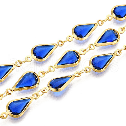 Brass Teardrop Link Chains CHC-N023-09D-G-1