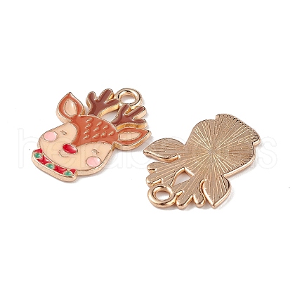 Christmas Alloy Enamel Pendants ENAM-M056-01KCG-1