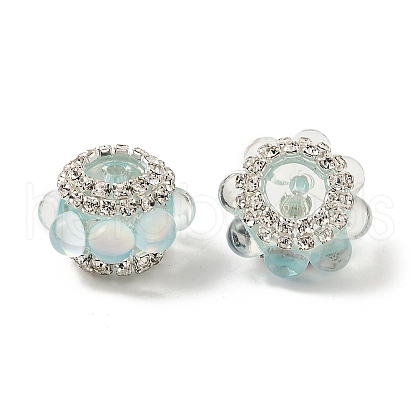 Sparkling Acrylic Rhinestone Round Beads OACR-NH0002-01B-02-1
