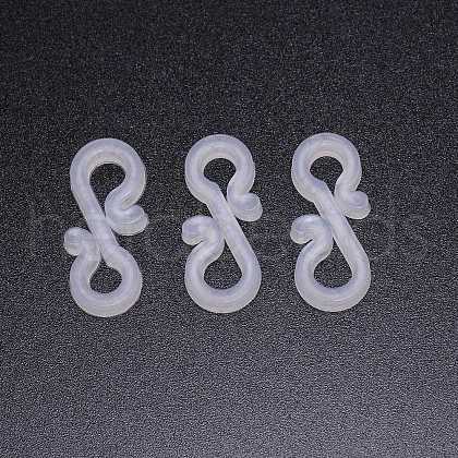 Plastic Curtain Hanger Double Hooks FIND-WH0082-81-1