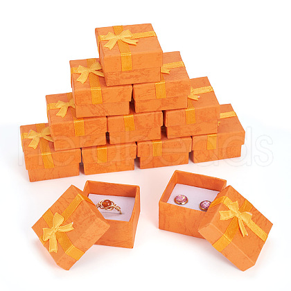 Square Paper Jewelry Ring Gift Boxes with Bowknot CON-TAC0010-80A-1