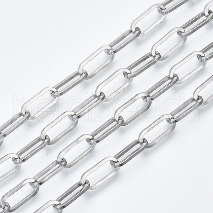 304 Stainless Steel Paperclip Chains CHS-S001-04A-P-1