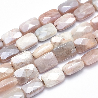 Electroplate Natural Sunstone Beads Strands G-K256-19A-02-1