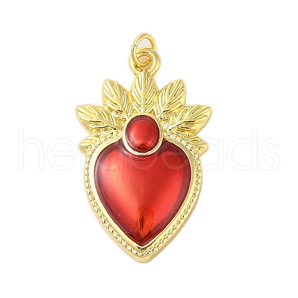 Rack Plating Brass Enamel Pendants KK-S380-33G-A-1